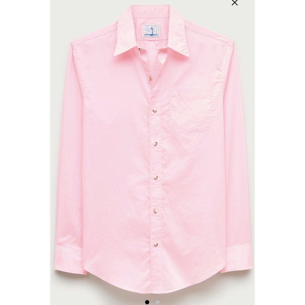 J.Crew Seaport Poplin Shirt Pink Cotton Long Sleeve CT992 Preppy Mens Large NWT